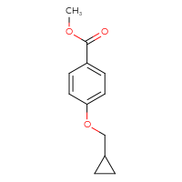 Chemical structure of methyl 4-(cyclopropylmethoxy)benzoate - CSSB00011490884