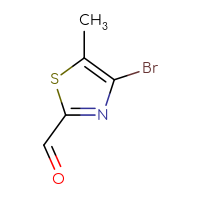 Chemical structure of 4-bromo-5-methyl-1,3-thiazole-2-carbaldehyde - CSSB00010775601