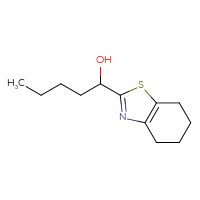 Chemical structure of 1-(4,5,6,7-tetrahydro-1,3-benzothiazol-2-yl)pentan-1-ol - CSSB00117725213
