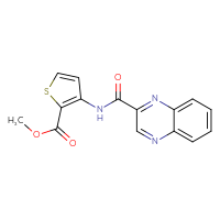 Chemical structure of methyl 3-(quinoxaline-2-amido)thiophene-2-carboxylate - CSSB00104700159