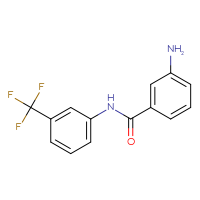 Chemical structure of 3-amino-N-[3-(trifluoromethyl)phenyl]benzamide - CSSB00000680902