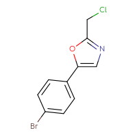 Chemical structure of 5-(4-bromophenyl)-2-(chloromethyl)-1,3-oxazole - CSSB00000763180