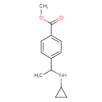 Chemical structure of methyl 4-[1-(cyclopropylamino)ethyl]benzoate - CSSB17475646261