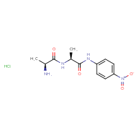Chemical structure of (2S)-2-[(2S)-2-aminopropanamido]-N-(4-nitrophenyl)propanamide hydrochloride - CSSB00102634267