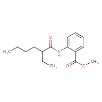 Chemical structure of methyl 2-(2-ethylhexanamido)benzoate - CSSB00030640631