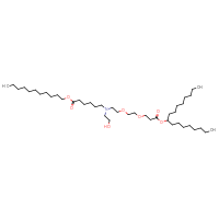 Chemical structure of undecyl 6-[(2-{2-[3-(heptadecan-9-yloxy)-3-oxopropoxy]ethoxy}ethyl)(2-hydroxyethyl)amino]hexanoate - CSSB20957408737