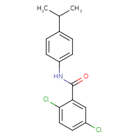 Chemical structure of 2,5-dichloro-N-[4-(propan-2-yl)phenyl]benzamide - CSSB00047241930