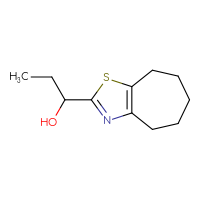 Chemical structure of 1-{4H,5H,6H,7H,8H-cyclohepta[d][1,3]thiazol-2-yl}propan-1-ol - CSSB00120727473