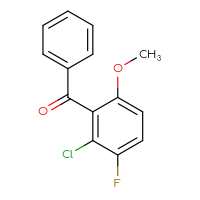 Chemical structure of (2-chloro-3-fluoro-6-methoxyphenyl)(phenyl)methanone - CSSB20602340368