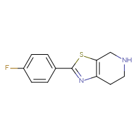 Chemical structure of 2-(4-fluorophenyl)-4H,5H,6H,7H-[1,3]thiazolo[5,4-c]pyridine - CSSB00005654325