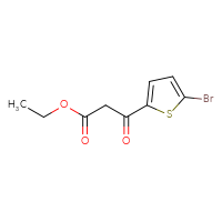 Chemical structure of ethyl 3-(5-bromothiophen-2-yl)-3-oxopropanoate - CSSB00011393301