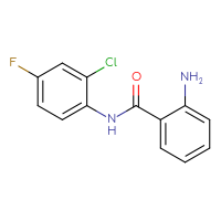 Chemical structure of 2-amino-N-(2-chloro-4-fluorophenyl)benzamide - CSSB00000604856