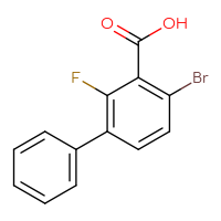 Chemical structure of 4-bromo-2-fluoro-[1,1'-biphenyl]-3-carboxylic acid - CSSB06630655550