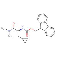 Chemical structure of (9H-fluoren-9-yl)methyl N-[(1S)-2-cyclopropyl-1-(dimethylcarbamoyl)ethyl]carbamate - CSSB21043414941