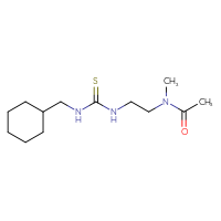 Chemical structure of N-(2-{[(cyclohexylmethyl)carbamothioyl]amino}ethyl)-N-methylacetamide - CSSB21432523456