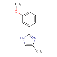 Chemical structure of 2-(3-methoxyphenyl)-4-methyl-1H-imidazole - CSSB00012064256