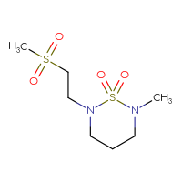Chemical structure of 2-(2-methanesulfonylethyl)-6-methyl-1λ⁶,2,6-thiadiazinane-1,1-dione - CSMB00159230438