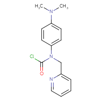 Chemical structure of N-[4-(dimethylamino)phenyl]-N-[(pyridin-2-yl)methyl]carbamoyl chloride - CSSB06328824934