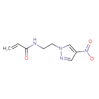 Chemical structure of N-[2-(4-nitro-1H-pyrazol-1-yl)ethyl]prop-2-enamide - CSSB01991760020