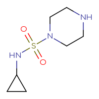 Chemical structure of N-cyclopropylpiperazine-1-sulfonamide - CSMB00011238662