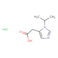 Chemical structure of 2-[1-(propan-2-yl)-1H-imidazol-5-yl]acetic acid hydrochloride - CSSB14802770067