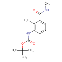 Chemical structure of tert-butyl N-[2-methyl-3-(methylcarbamoyl)phenyl]carbamate - CSSB00012224047