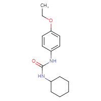 Chemical structure of 1-cyclohexyl-3-(4-ethoxyphenyl)urea - CSSB00043536413