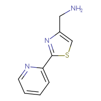 Chemical structure of 1-[2-(pyridin-2-yl)-1,3-thiazol-4-yl]methanamine - CSSB00000761903