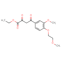 Chemical structure of ethyl 4-[3-methoxy-4-(2-methoxyethoxy)phenyl]-2,4-dioxobutanoate - CSSB21495847814