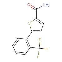 Chemical structure of 5-[2-(trifluoromethyl)phenyl]thiophene-2-carboxamide - CSSB06582370417