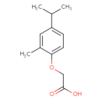 Chemical structure of 2-[2-methyl-4-(propan-2-yl)phenoxy]acetic acid - CSSB00000027372