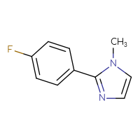 Chemical structure of 2-(4-fluorophenyl)-1-methyl-1H-imidazole - CSSB00000095798