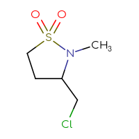 Chemical structure of 3-(chloromethyl)-2-methyl-1λ⁶,2-thiazolidine-1,1-dione - CSSB00134746676