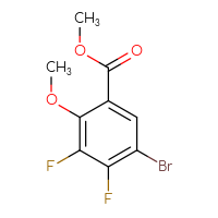 Chemical structure of methyl 5-bromo-3,4-difluoro-2-methoxybenzoate - CSSB00021472942