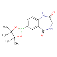 Chemical structure of 7-(4,4,5,5-tetramethyl-1,3,2-dioxaborolan-2-yl)-2,3,4,5-tetrahydro-1H-1,4-benzodiazepine-2,5-dione - CSSB03556909983