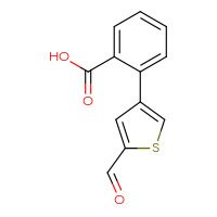 Chemical structure of 2-(5-formylthiophen-3-yl)benzoic acid - CSSB00010139140