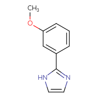 Chemical structure of 2-(3-methoxyphenyl)-1H-imidazole - CSSB00011393234