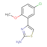 Chemical structure of 4-(5-chloro-2-methoxyphenyl)-1,3-thiazol-2-amine - CSSB00000181984