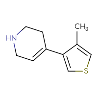 Chemical structure of 4-(4-methylthiophen-3-yl)-1,2,3,6-tetrahydropyridine - CSSB00066407650