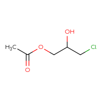 Chemical structure of 3-chloro-2-hydroxypropyl acetate - CSSB00000139349