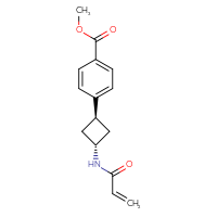 Chemical structure of methyl 4-[(1r,3r)-3-(prop-2-enamido)cyclobutyl]benzoate - CSSB21332071030