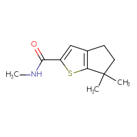Chemical structure of N,6,6-trimethyl-4H,5H,6H-cyclopenta[b]thiophene-2-carboxamide - CSSB14818355195