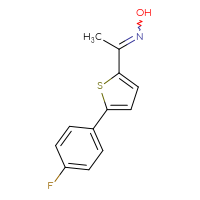 Chemical structure of N-{1-[5-(4-fluorophenyl)thiophen-2-yl]ethylidene}hydroxylamine - CSSB00000027109