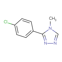 Chemical structure of 3-(4-chlorophenyl)-4-methyl-4H-1,2,4-triazole - CSSB00000238758