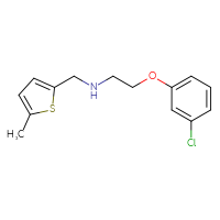 Chemical structure of [2-(3-chlorophenoxy)ethyl][(5-methylthiophen-2-yl)methyl]amine - CSSB00003135050
