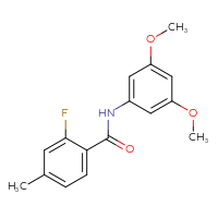 Chemical structure of N-(3,5-dimethoxyphenyl)-2-fluoro-4-methylbenzamide - CSSB00104178961