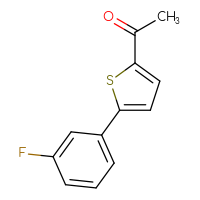 Chemical structure of 1-[5-(3-fluorophenyl)thiophen-2-yl]ethan-1-one - CSSB00011265103