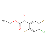 Chemical structure of ethyl 2-(4-chloro-2,5-difluorophenyl)-2-oxoacetate - CSSB00033664087