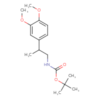 Chemical structure of tert-butyl N-[2-(3,4-dimethoxyphenyl)propyl]carbamate - CSSB00135374494