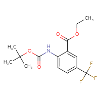 Chemical structure of ethyl 2-{[(tert-butoxy)carbonyl]amino}-5-(trifluoromethyl)benzoate - CSSB00010201744